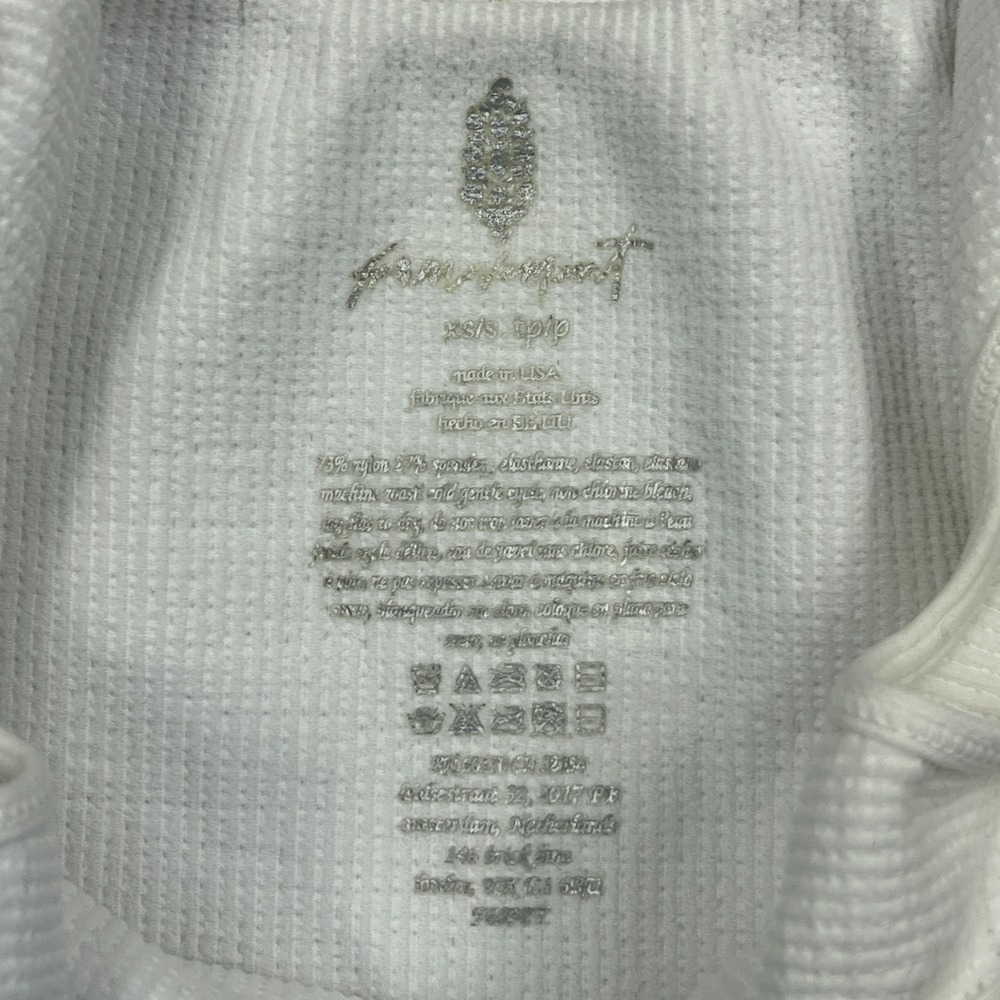 NEW Free People FP Movement Ribbed Tank Women's XS/S White Slim Stretch Crop Top - Picture 3 of 9
